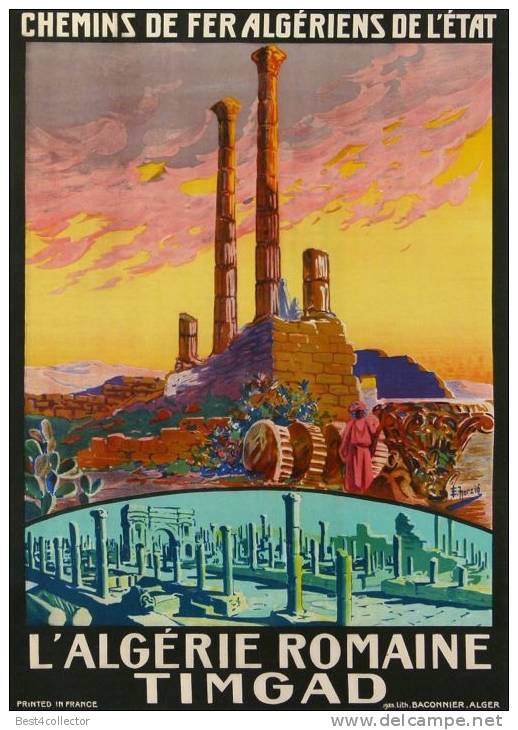 @@@ MAGNET - CHEMIN DE FER ALGERIENS DE L'ETAT L ALGERIE ROMAINE TIMGAD