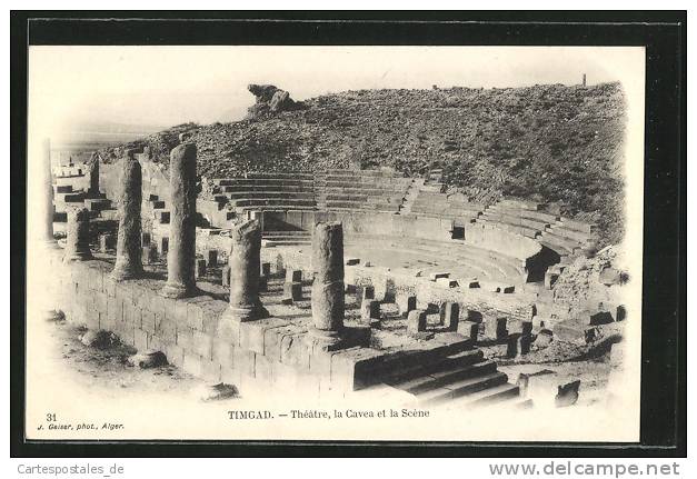 CPA Timgad, Théâtre, la Cavea et la Scéne, Ruinen des Theaters