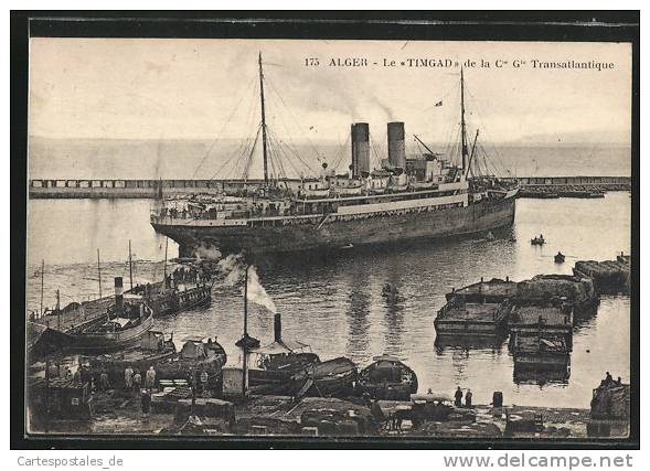 CPA Alger, Passagierschiff Timgad verlässt den Hafen