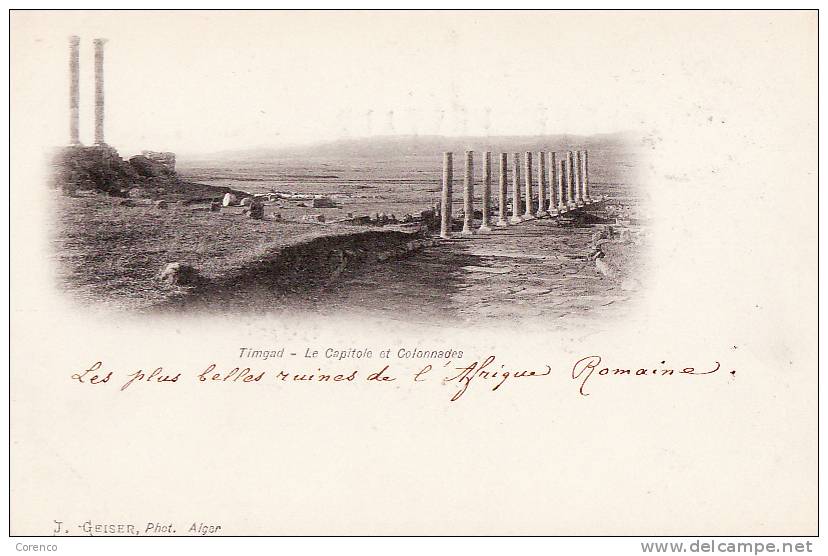 9666   TIMGAD  le capitole et les colonnades    écrite dos non séparé   très bon état