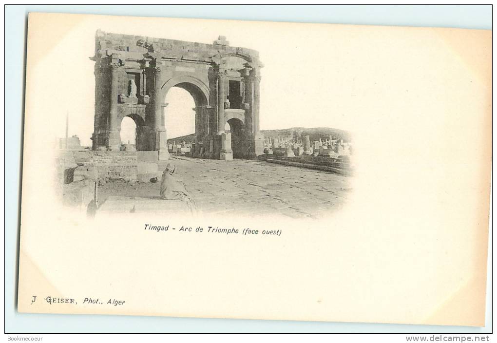 ALGERIE  TIMGAD  ARC DE TRIOMPHE  FACE OUEST
