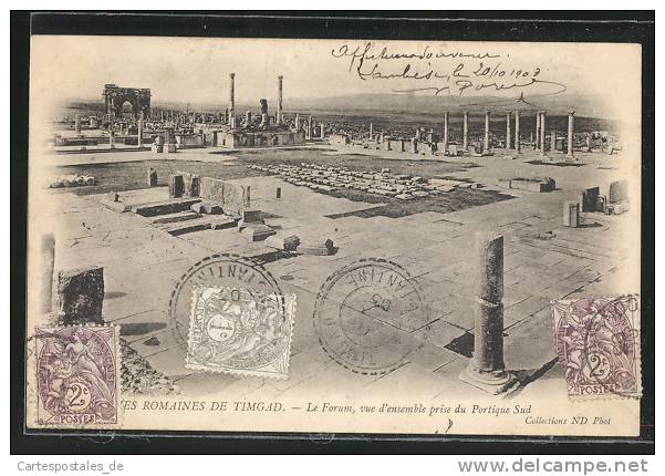 CPA Timgad, Ausgrabungsstelle der untergegangenen Stadt