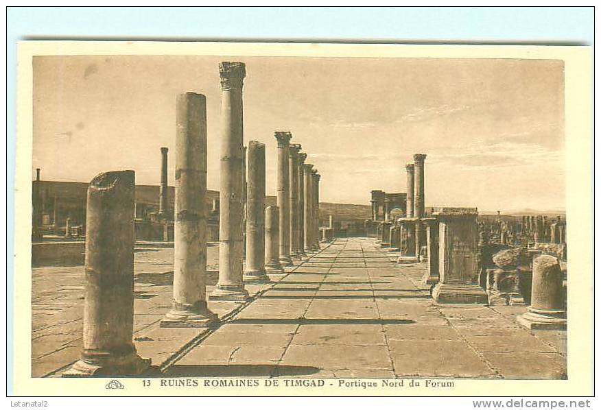 Ruines Romaines de TIMGAD / Portique Nord du Forum