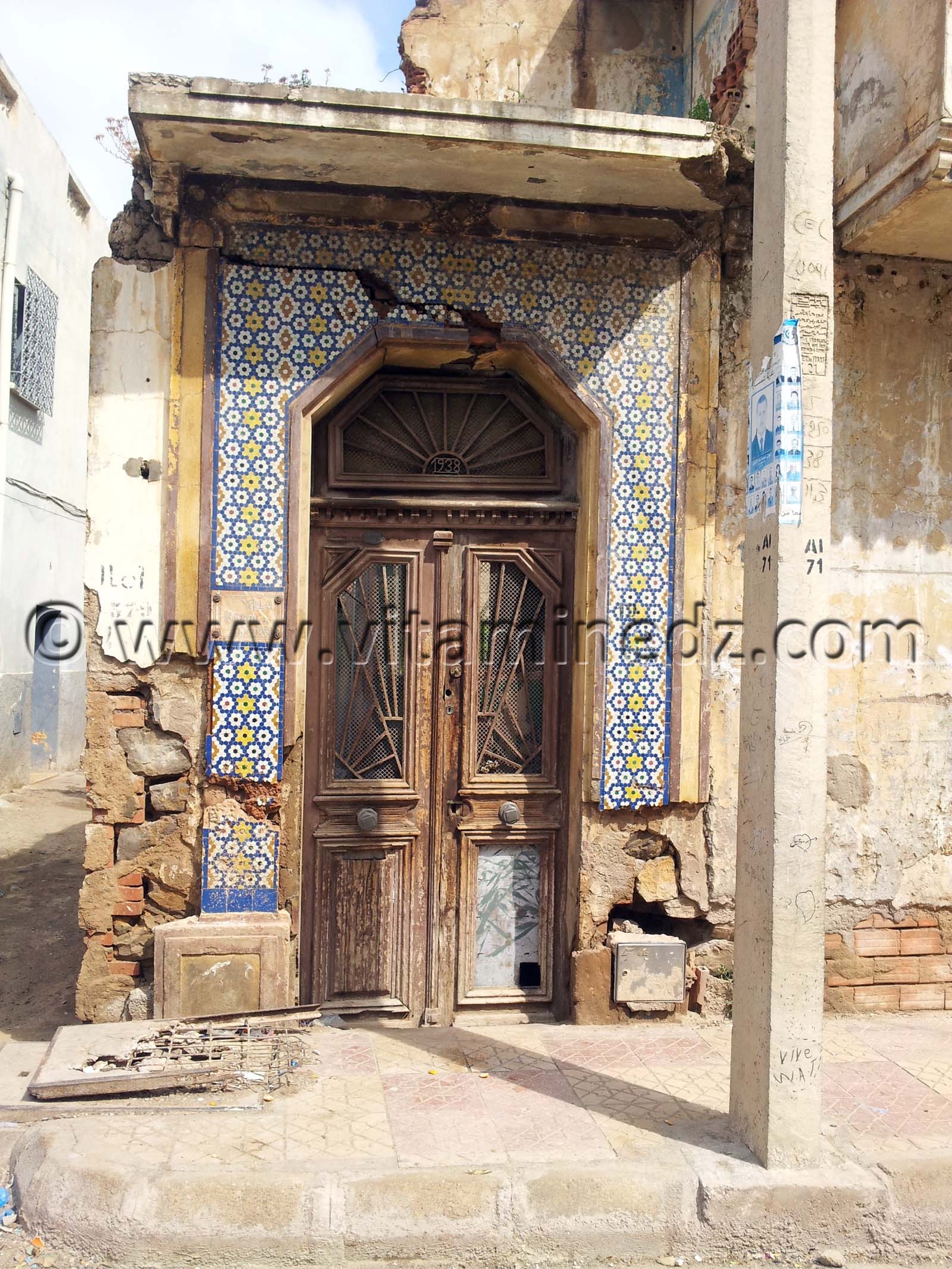 Rues de Tlemcen  Agadir, villa datant de 1938 en ruines