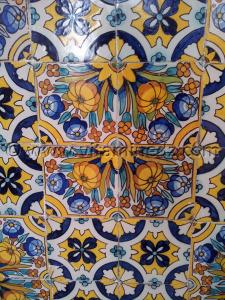 Zellidj, carreaux ornant le Darih de Sidi Boumediene, Tlemcen.