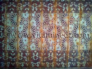 Detail plafond du porche du Darih Sidi Boumediene, Tlemcen.