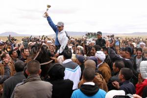 Vainqueur course hippique organisée en parallèle de la Waada de Magoura, commune d\'El Bouihi