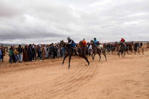 Faux depart courses des chevaux Tlemcen  Waada de Magoura, commune d\'El Bouihi, et course hippique organisée en parallèle