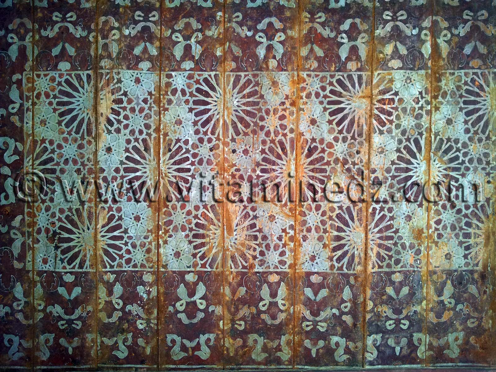 Detail plafond du porche du Darih Sidi Boumediene, Tlemcen.