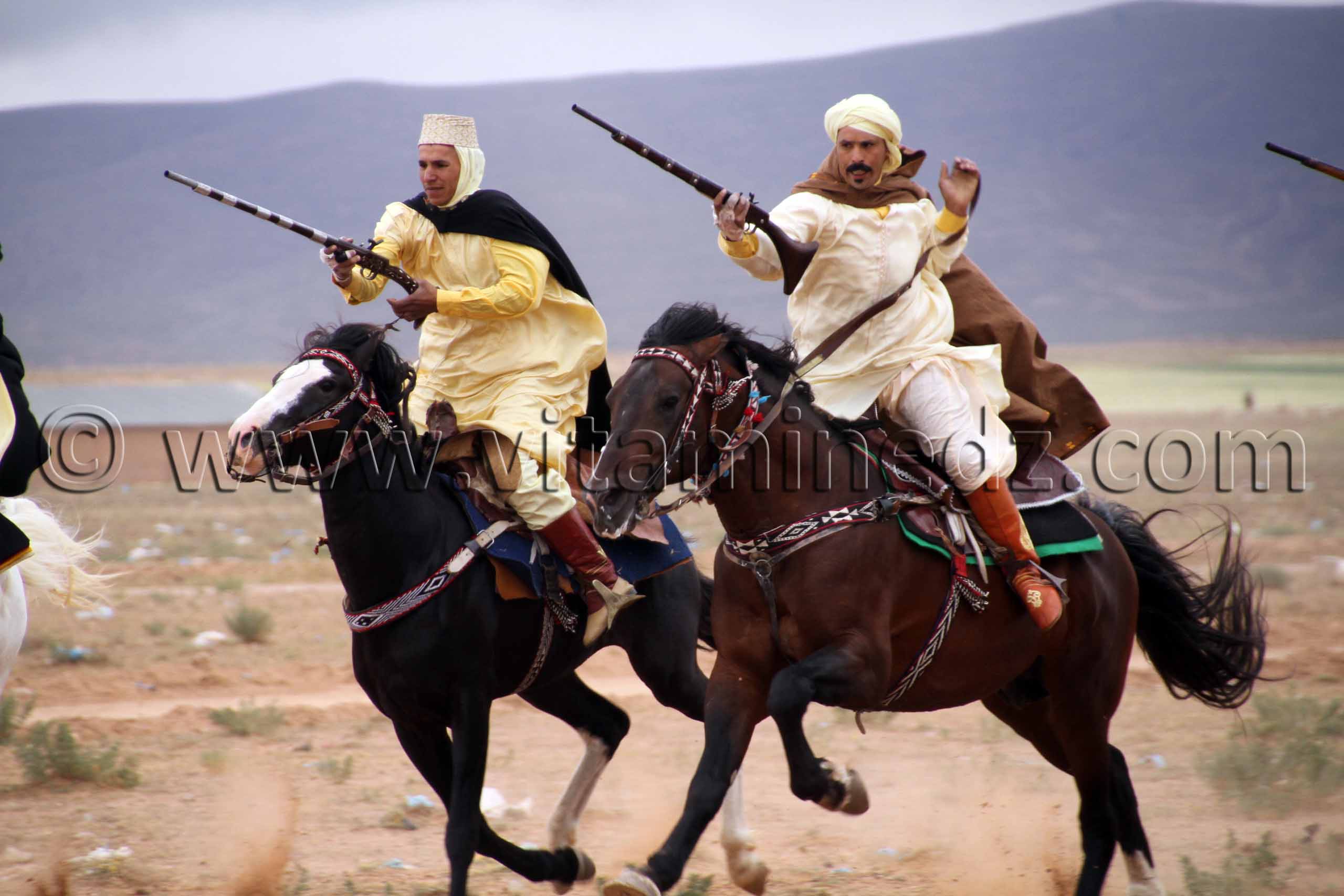 Cavaliers Tlemcen  Waada de Magoura, commune d'El Bouihi, et course hippique organisée en parallèle