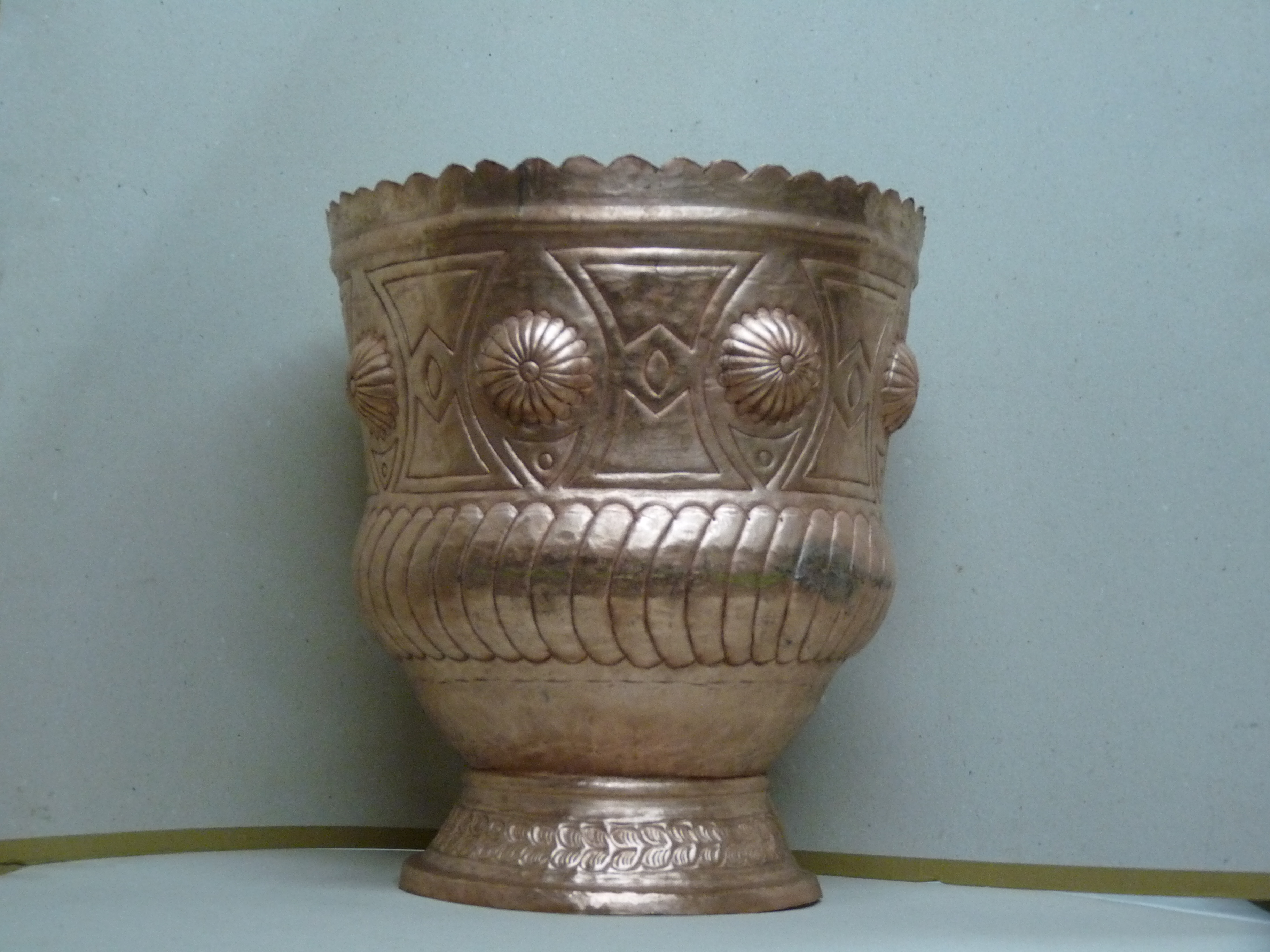 Cache Pot  Cuivre Rouge