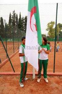 Levée Drapeau Algerien - Tlemcen - Tennis (ITF 2013)  Tournoi international féminin de tennis sur terre battue du 9 au 14 septembre 2013