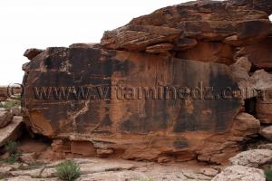 Gravure de Boualem  Devenue célèbre dans le monde des spécialistes de l’art rupestre - wilaya d\'El Bayadh