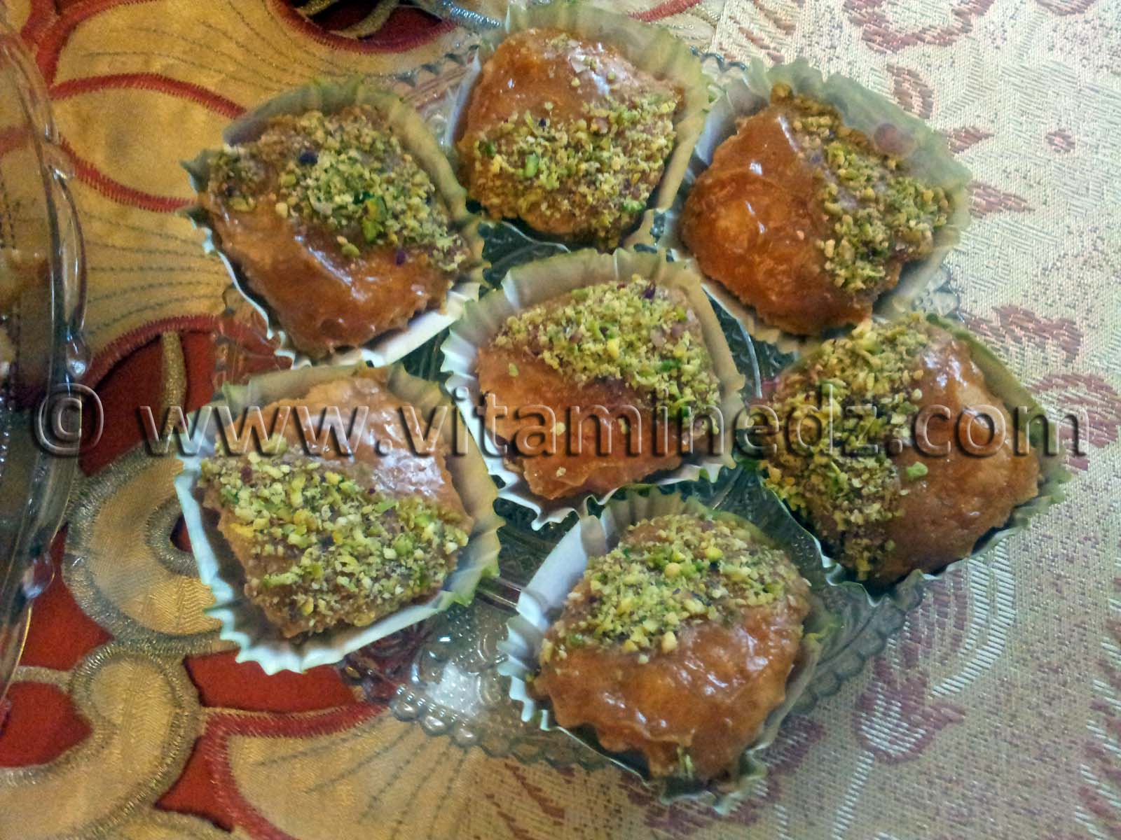 Photos gateaux pistache Samira, Aïd 2013