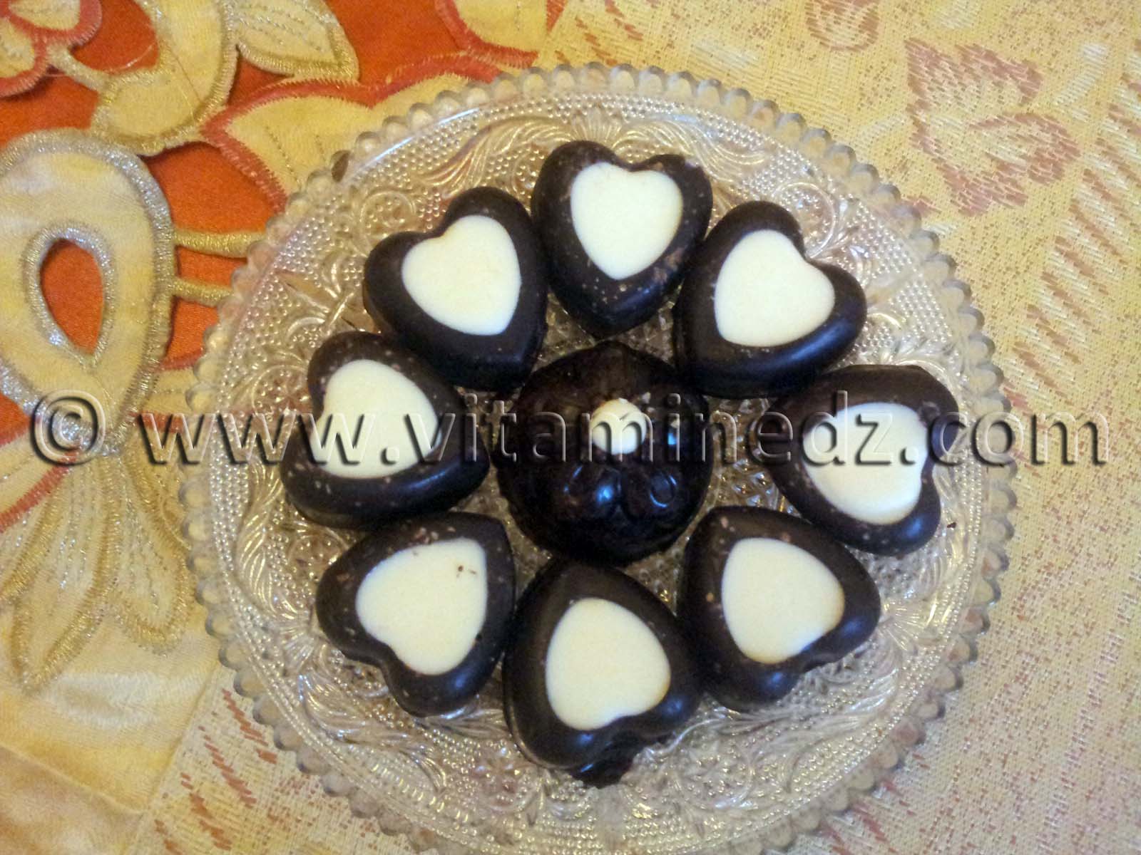 Photos gateaux chocolat blanc et noir Samira, Aïd 2013