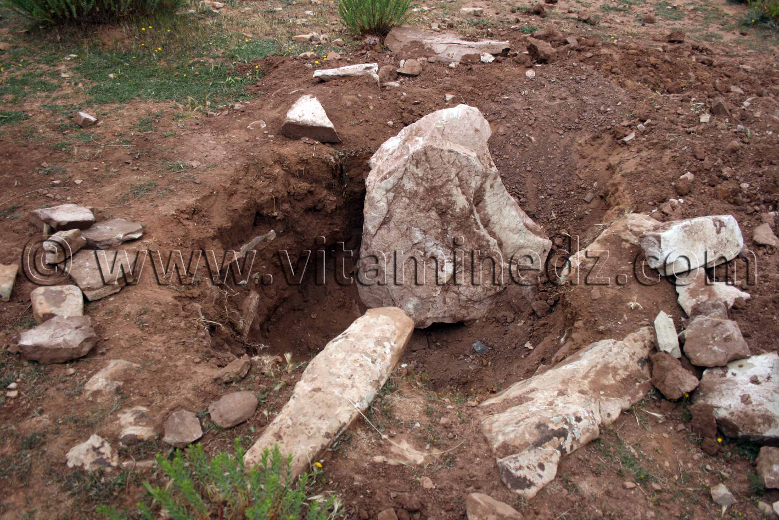 Drloe de Trous Près des Gravures rupestres de Boualem, wilaya d'El Bayadh