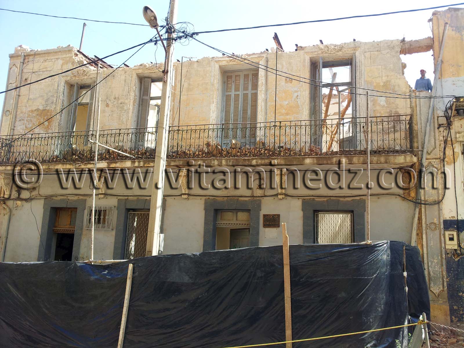 Maison coloniale en démolition