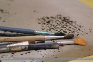 Atelier de peinture de Noureddine Benhamed