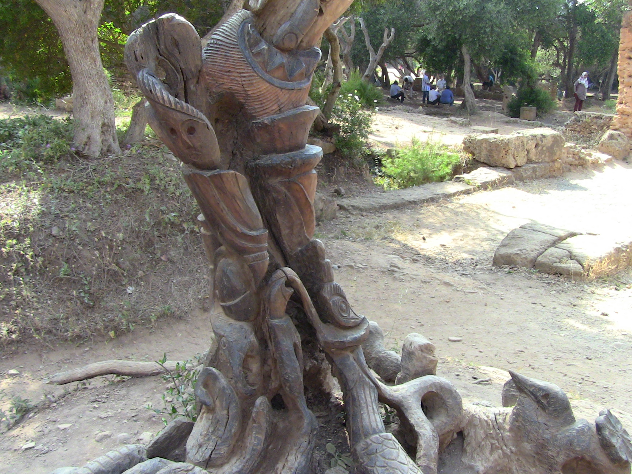La Sculpture de Djelloul dans le musée a ciel ouvert de Tipaza.