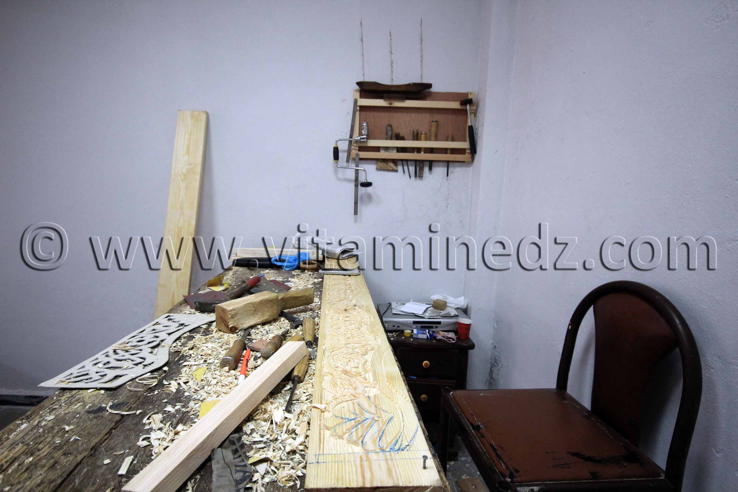 Sculpture sur bois - Tlemcen - Centre d'artisanat de Bab Zir