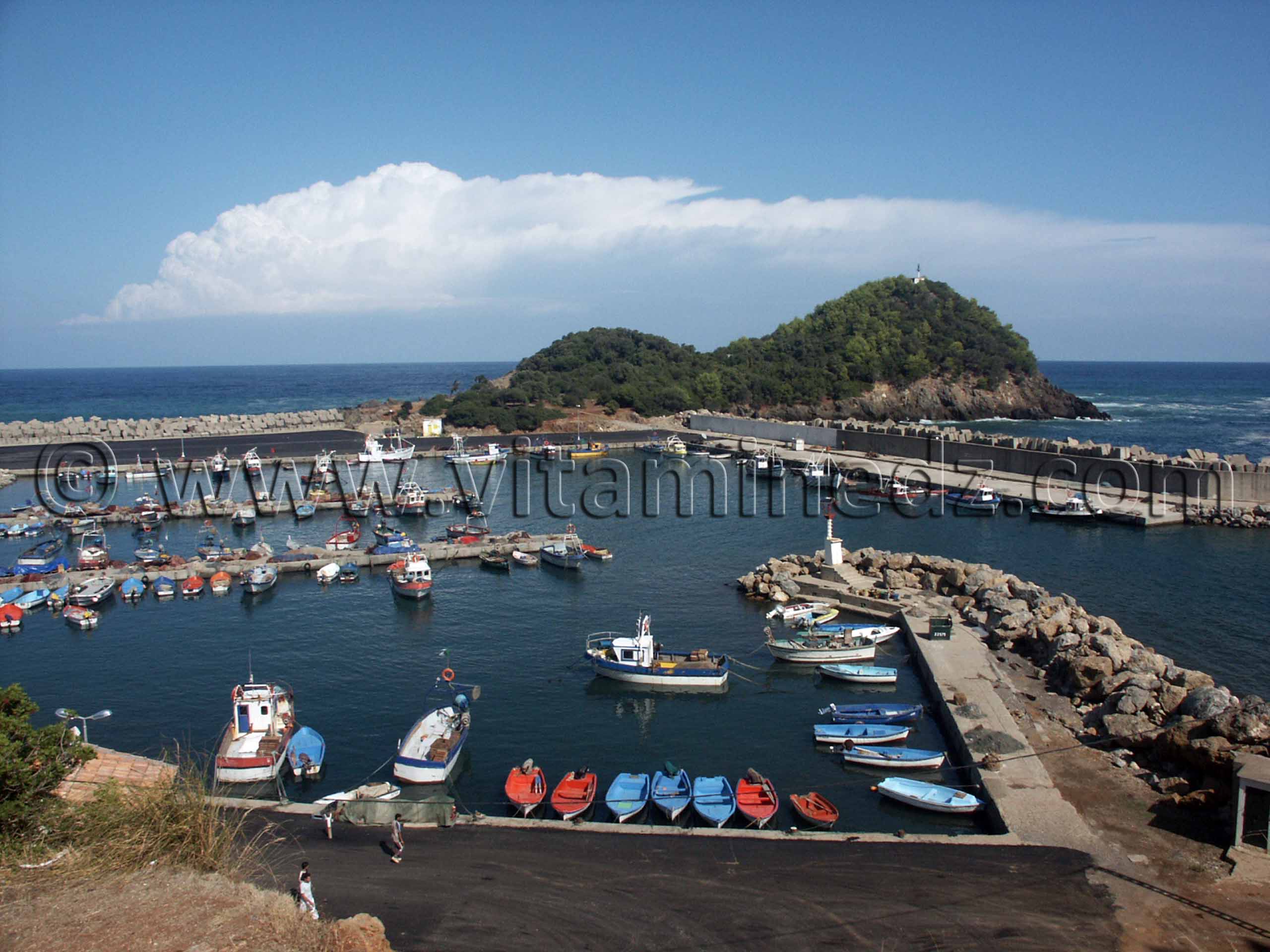 Photos Jijel - Ziama Mansouriah, Port de pêche et presqu'île Mansouria (Septembre 2005)