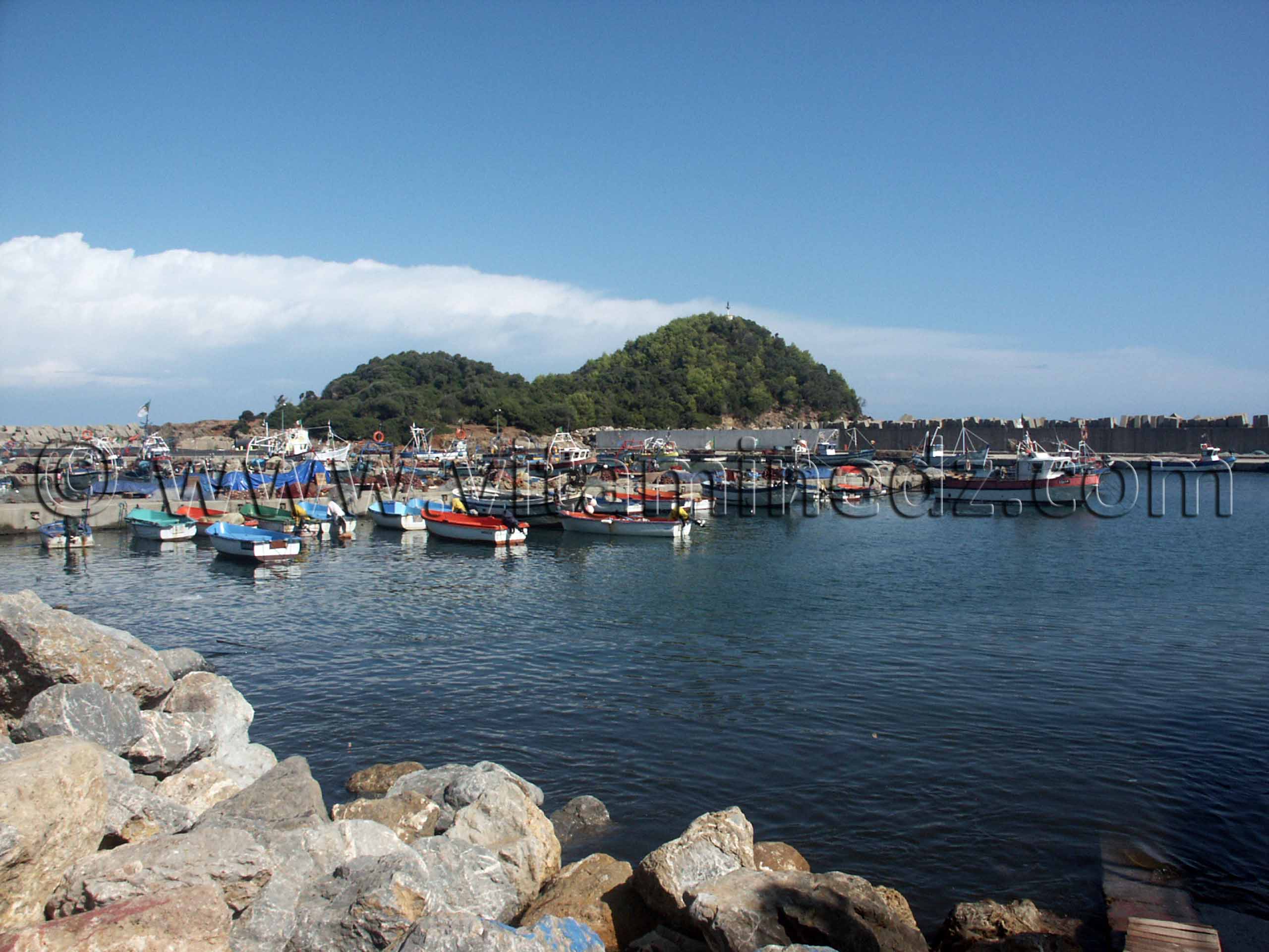 Jijel - Ziama Mansouriah photos , Port de pêche et presqu'île Mansouria (Septembre 2005)