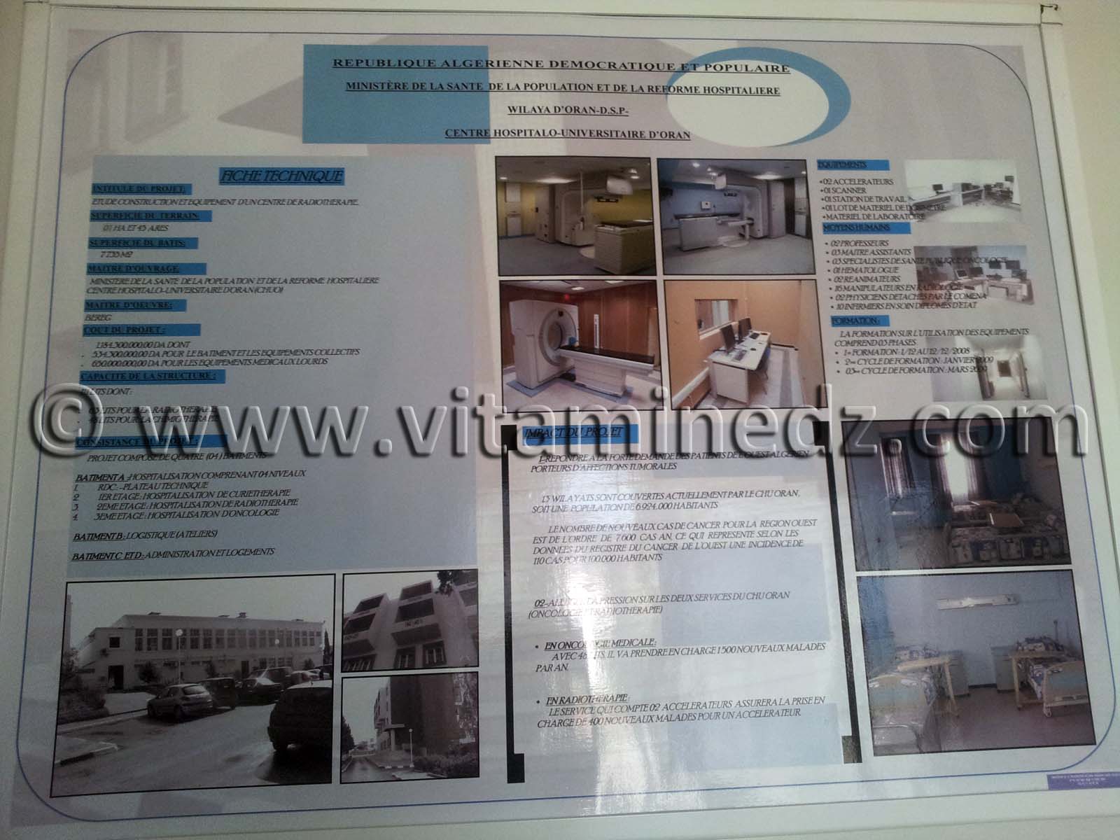 Centre anti cancer oran  Centre de radiothérapie oncologie cancérologie d'Oran (Emir Abdelkader - El Hassi)