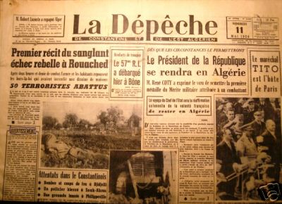 JOURNAL LA DEPECHE 10 MAI 1956