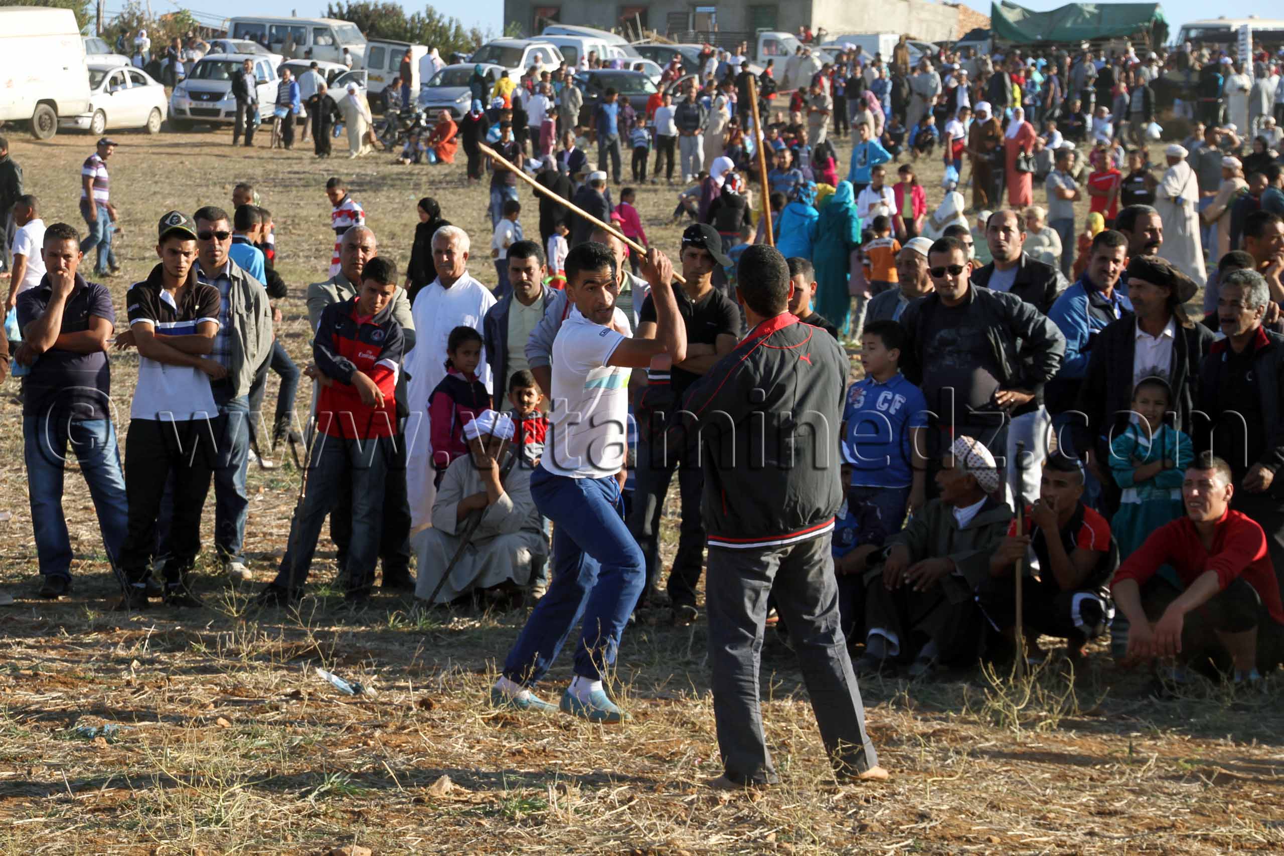 Traditionnel combat aux gourdins, Waadat Ain Larbaa, wilaya d'Ain Temouchent