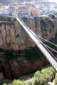 Constantine, La passerelle Perrégaux est un pont piétonnier en acier de 125 mètres de longueur, d\'une largeur de 2,50 mètres.
