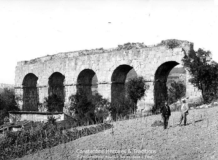 Photos Constantine  L'aqueduc Romain (Photo prise en 1893)