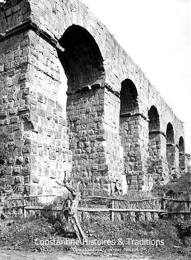 Photos Constantine  L'aqueduc Romain (Photo prise en 1893)