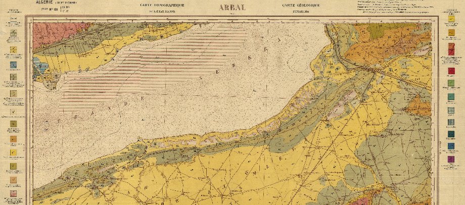 aperçu de la carte geologique de la sebkha d'oran