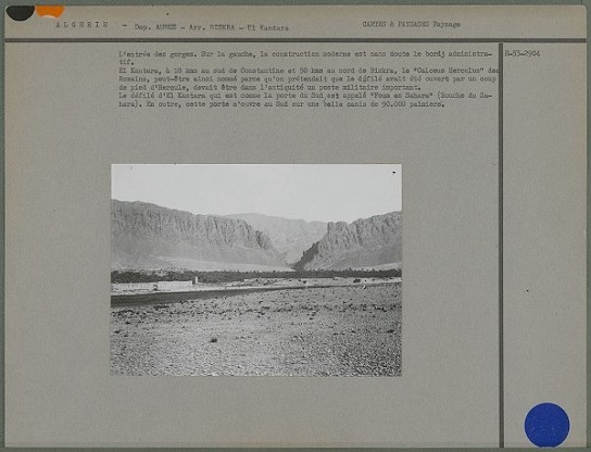 L'entrée des gorges /El kANTARA