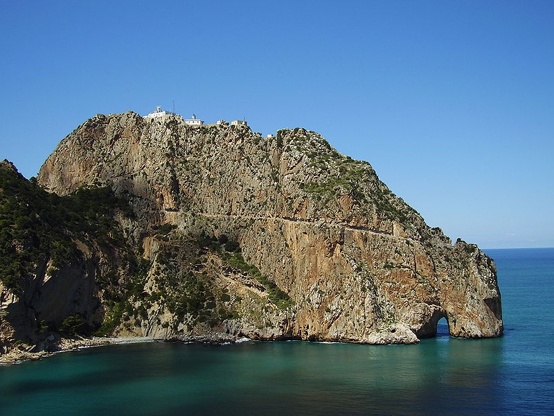 Cape Carbon phare, at the entrance of Béjaïa Bay