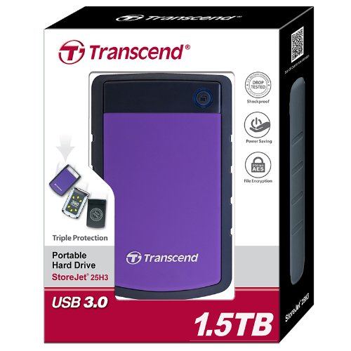 Disque Dure Externe Transcend Storejet 1.5T USB 3.0