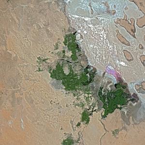 Image satellite SPOT 5 - Chott Melrhir, Algérie