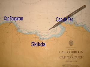 Carte Littoral de Skikda - de Cap Corbelin à Cap Takouch