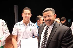 Imed Larbaoui lors des Festivités du 1er Novembre 2013 avec la présence du nouveau wali de Tlemcen Abdelhafid Saci Ahmed