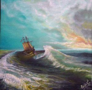 tourmente en mer déchainée