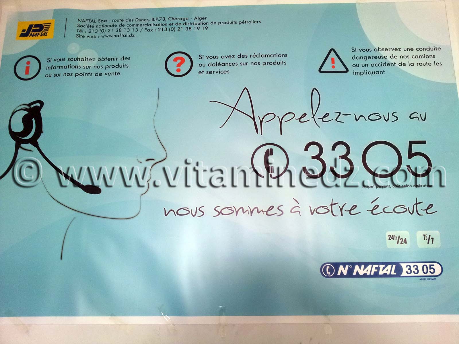 3305 Naftal vous donne la possibilité de réclamer ... Alors nous réclamons des stations propres