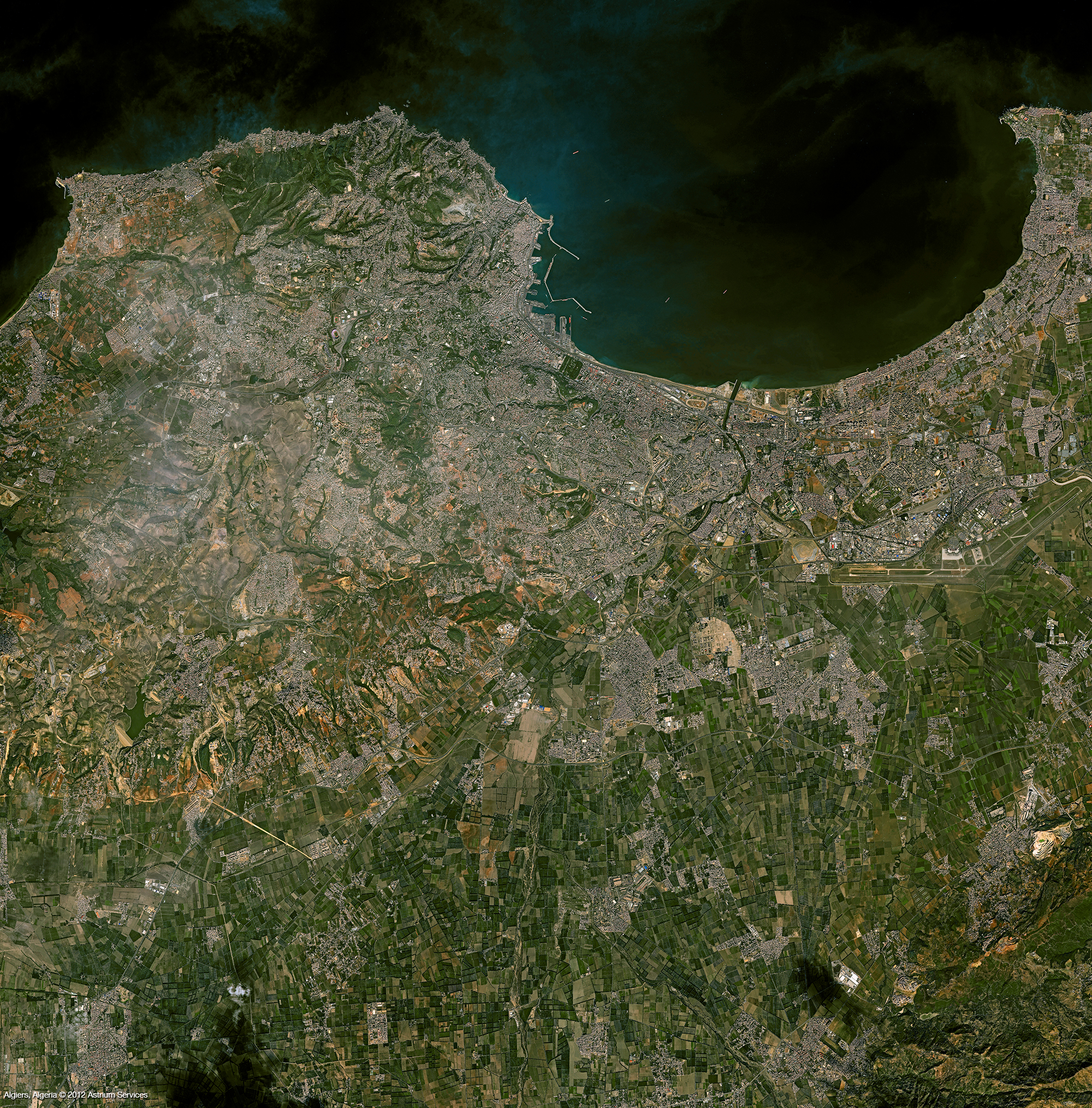 Image satellite SPOT 6 - Alger, Algérie