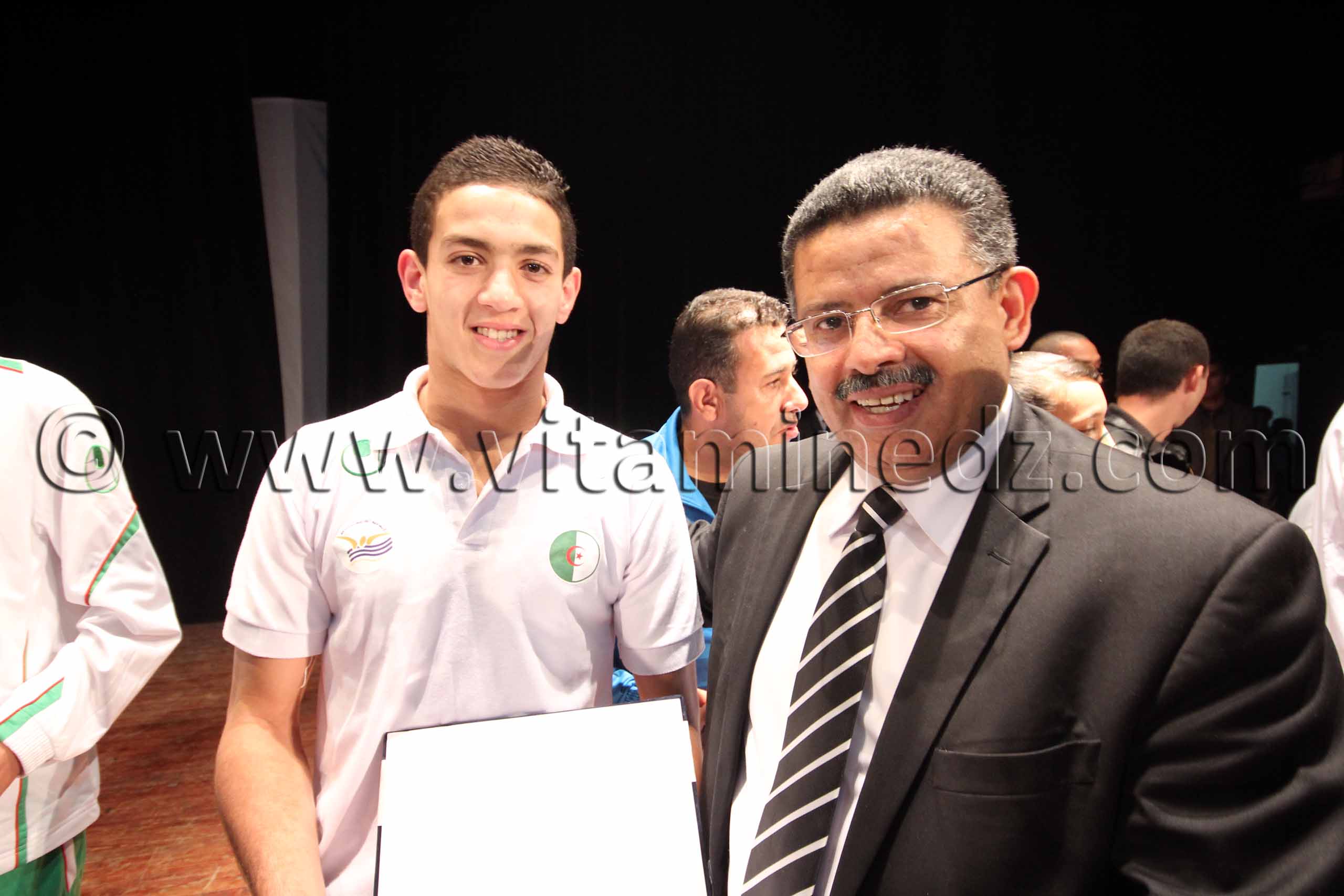 Imed Larbaoui lors des Festivités du 1er Novembre 2013 avec la présence du nouveau wali de Tlemcen Abdelhafid Saci Ahmed