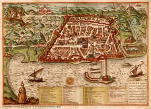 Plan d'Alger fortifiée en 1575