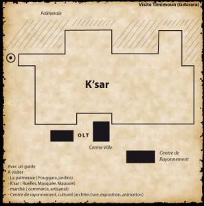 Schéma du Ksar de Timimoun