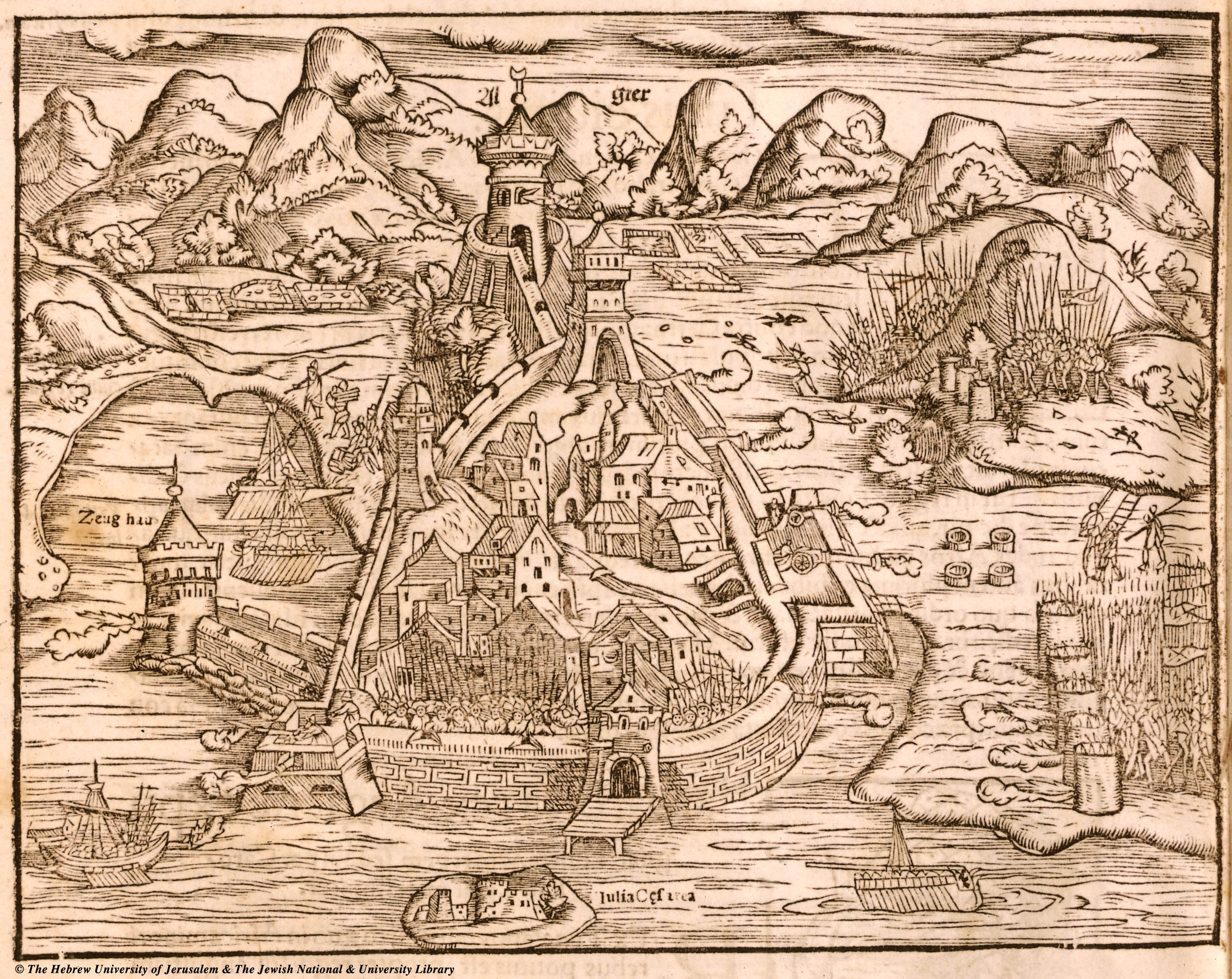 Planche Alger en 1550