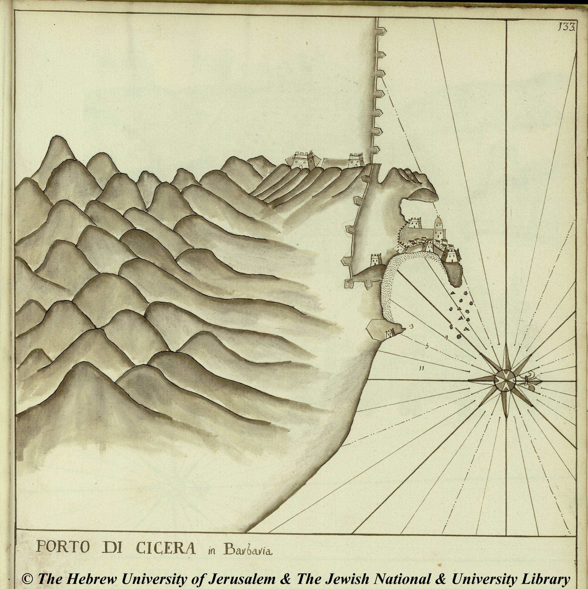 Plan de Jijel en 1760