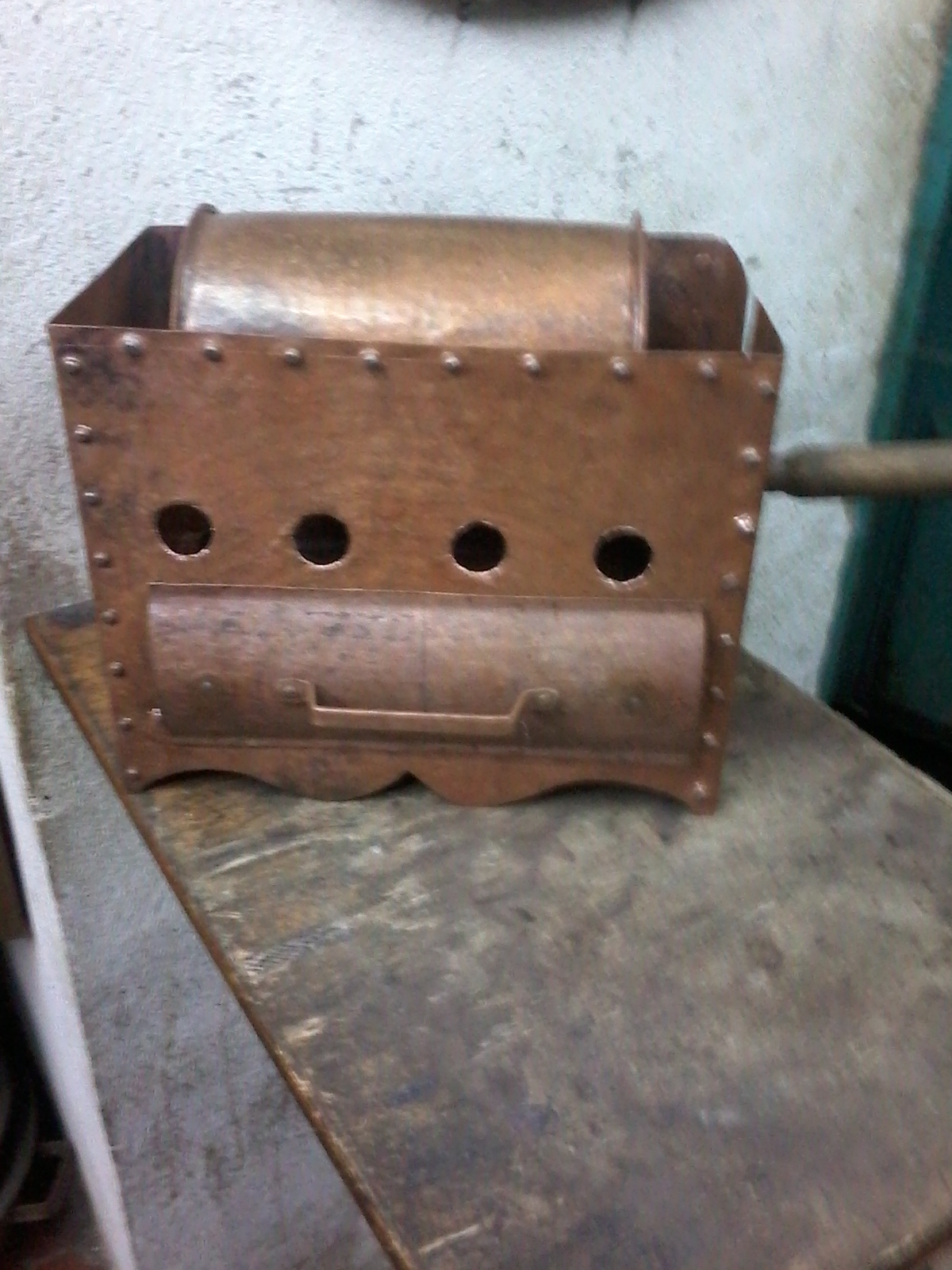 Torréfacteur  en cuivre rouge