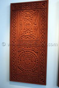 Décorations murales zénètes Timimoun  Œuvres et Motifs De terre et d\'argile, réalisées lors de l\'expo Tlemcen 2011