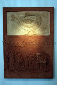 Décorations murales du Ghana - Œuvres et Motifs De terre et d\'argile, réalisées lors de l\'expo Tlemcen 2011